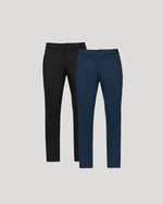 Black & Navy Slim Chino Pants 2-Pack