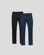 Navy & Black Straight Chino Pants 2-Pack