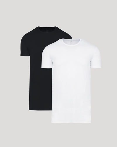 Black & White Tall Premium Pima Crew Neck 2-Pack