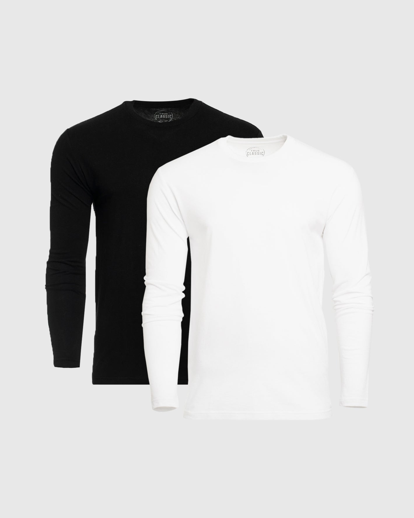 Black & White Long Sleeve Crew Neck 2-Pack