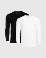 Black & White Long Sleeve Crew Neck 2-Pack