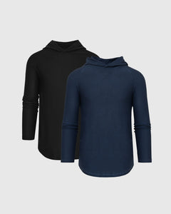 True ClassicBlack and Blue Active Hoodie 2-Pack