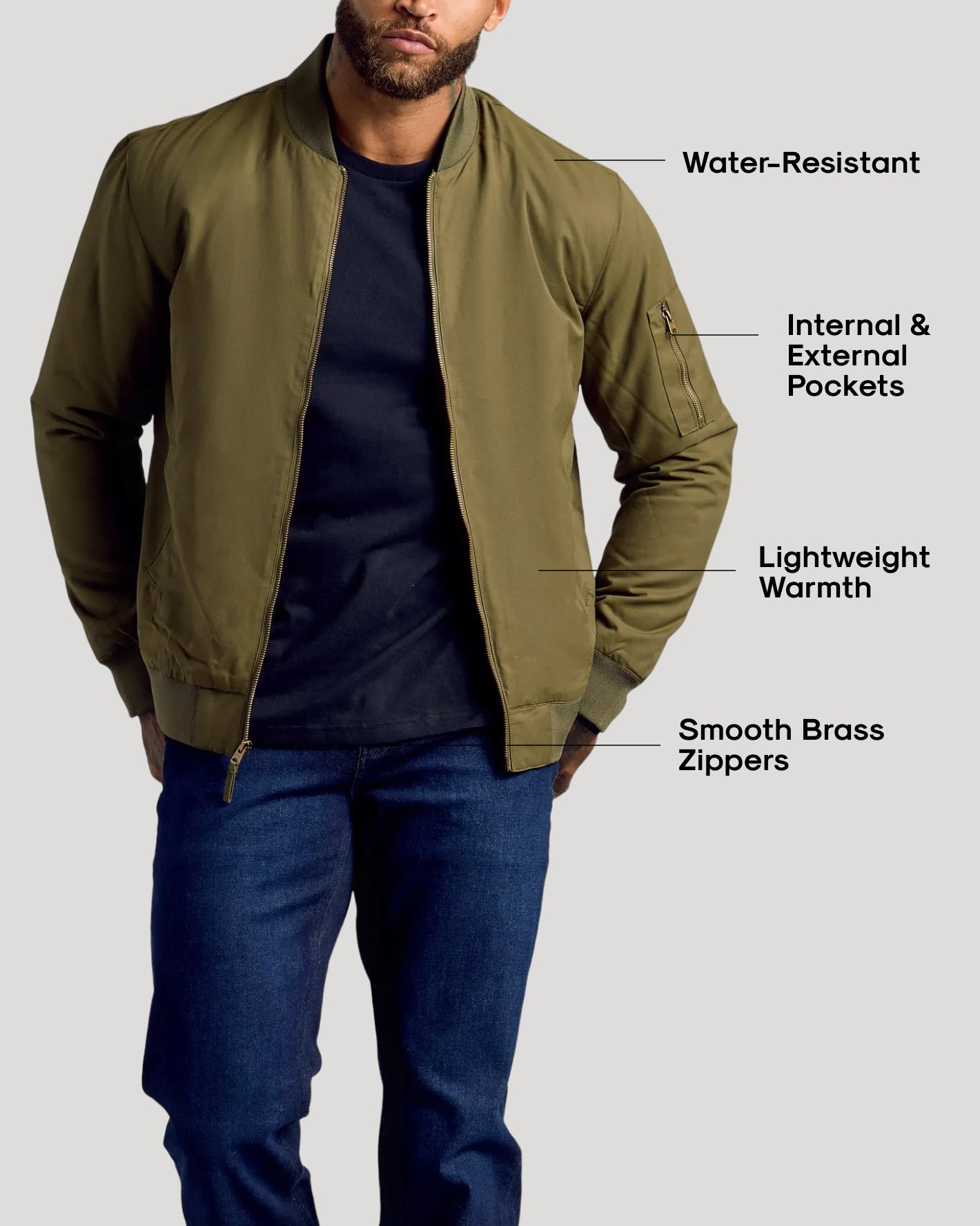 Army Green Bomber Jacket