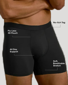 True ClassicBlack Boxer Briefs 3-Pack
