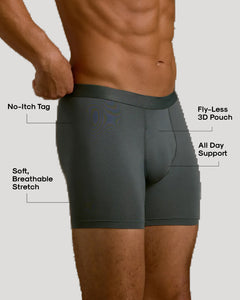 True ClassicCarbon Boxer Briefs 3-Pack