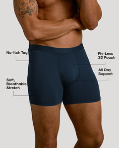 True ClassicNavy Boxer Briefs 6-Pack