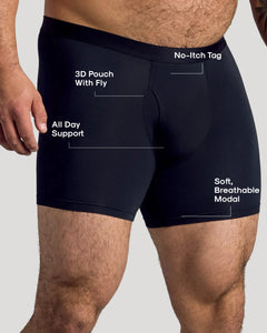 True ClassicBlack Boxer Brief