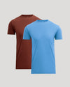 Cerulean & Chestnut Tall Premium Pima Crew Neck 2-Pack