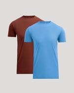 Cerulean & Chestnut Tall Premium Pima Crew Neck 2-Pack