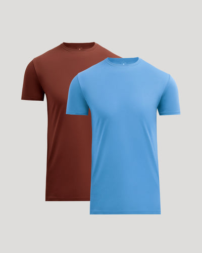 Cerulean & Chestnut Tall Premium Pima Crew Neck 2-Pack