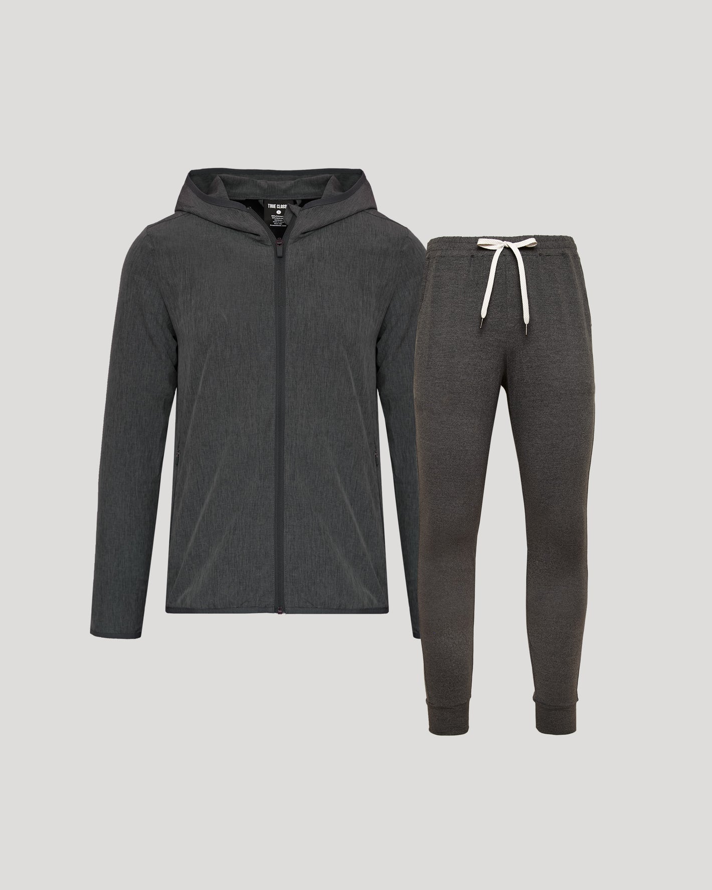 Charcoal Heather Gray Active Shell Jacket & Active Jogger 2-Pack.