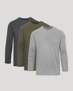 Classic Long Sleeve Crew Neck 3-Pack