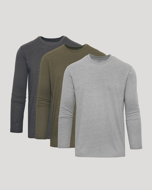 Classic Long Sleeve Crew Neck 3-Pack