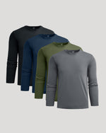 Premium Pima Long Sleeve Crew 4-Pack