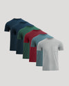 Classic Pocket Crew 6-Pack of fitted, short-sleeve T-shirts.