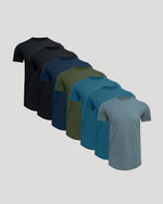 Core Wardrobe Tall Premium Pima Crew Curved Hem 7-Pack