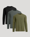 Classic Long Sleeve Crew Neck 3-Pack