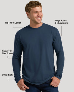 True ClassicNavy Classic Long Sleeve Crew Neck
