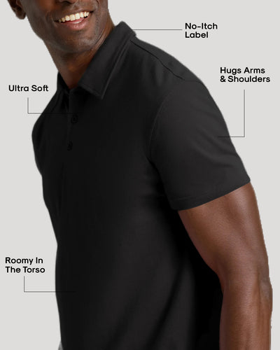 Black Classic Polo 3-Pack