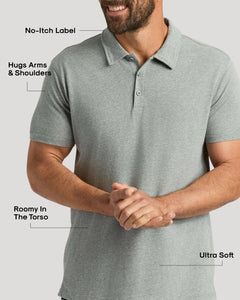 True ClassicHeather Gray Classic Polo