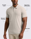 Oatmeal Short Sleeve Tall Polo