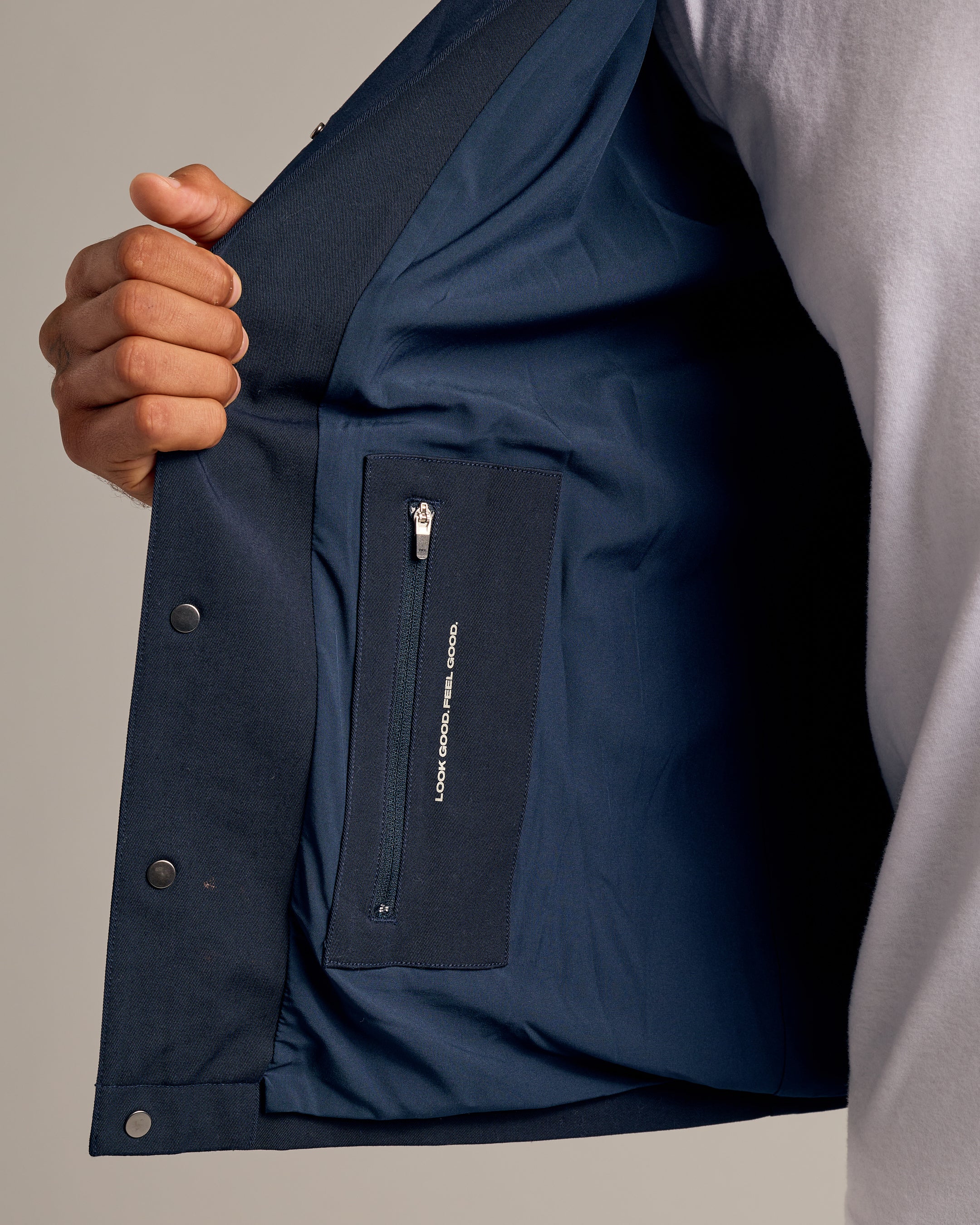 Hi-STANDARD LOGO COACH JACKET (NAVY)