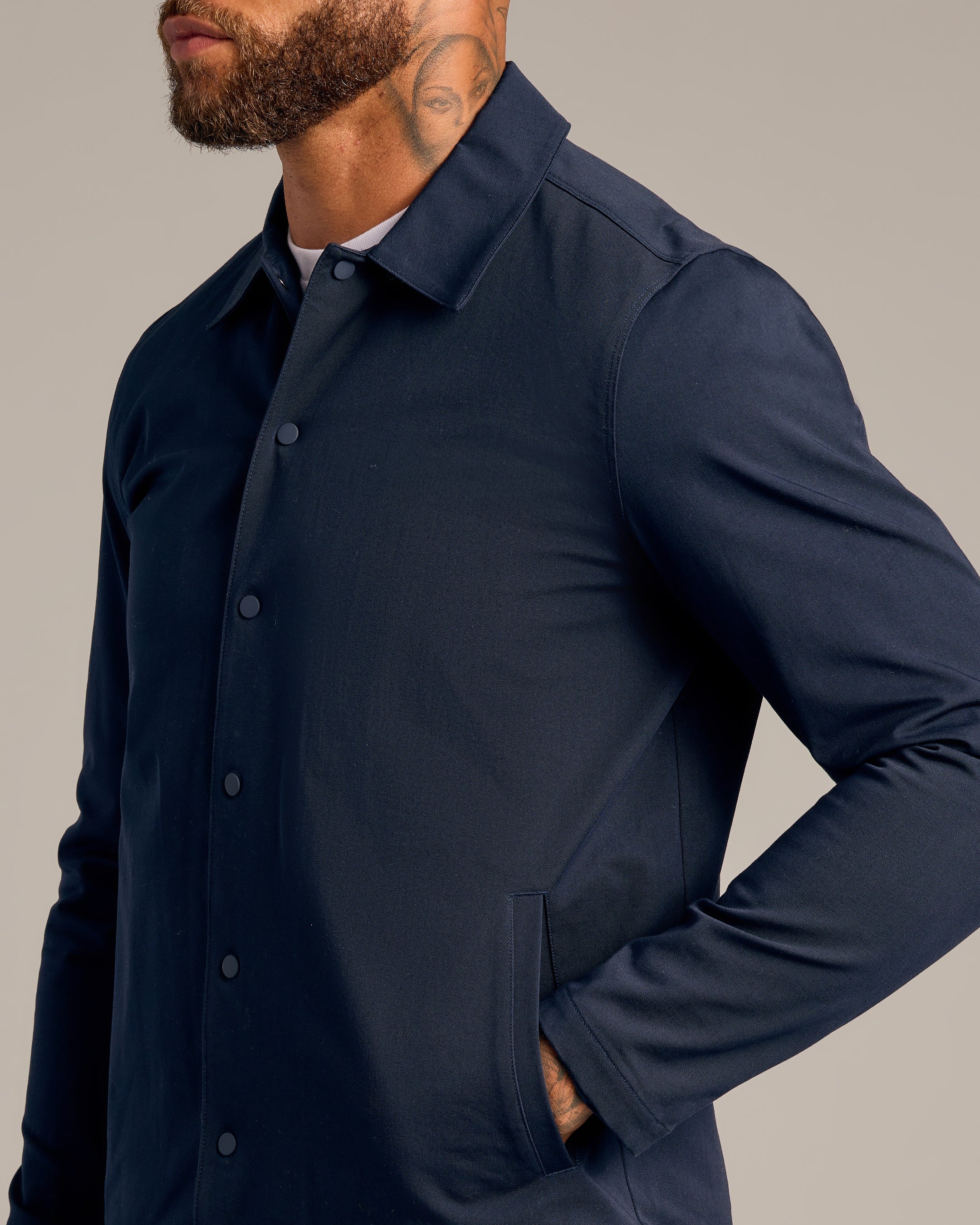 Hi-STANDARD LOGO COACH JACKET (NAVY)