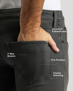 True ClassicGray Wash Slim Comfort Stretch Jeans