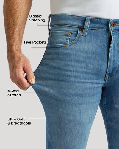 Slim High-Stretch Jeans - Medium Indigo Wash