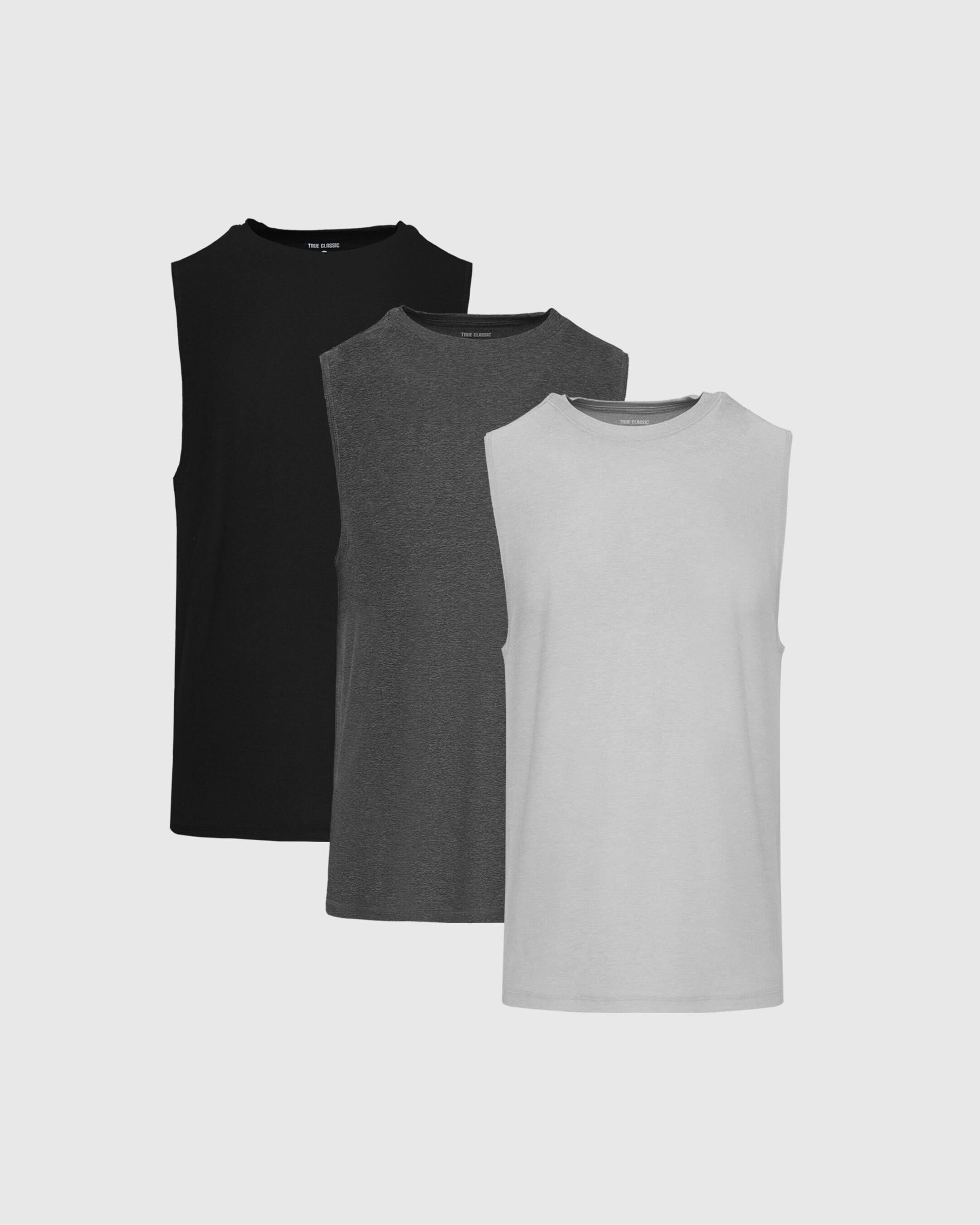 Core Color Active Sleeveless Muscle Tee 3-Pack