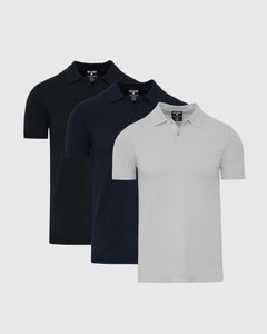 True ClassicCore Short Sleeve Sweater Polo 3-Pack