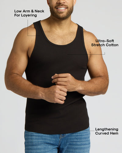 Ribbed Curved Hem Tank