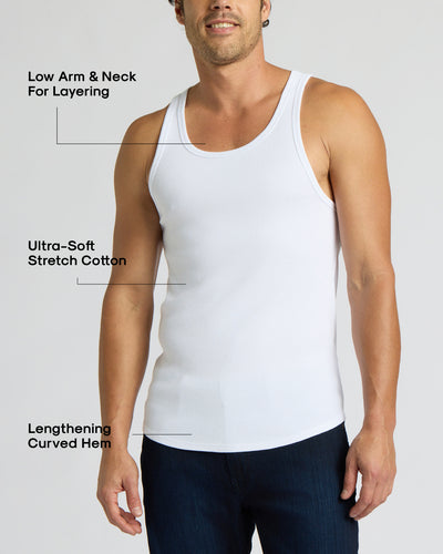 Ribbed Curved Hem Tank