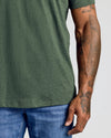 Dark Heather Olive Classic Crew Neck