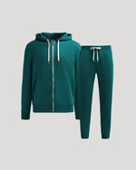 Deep Emerald Full Zip Fleece Hoodie & Jogger 2-Pack