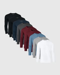 True ClassicEssential Long Sleeve Henley 9-Pack