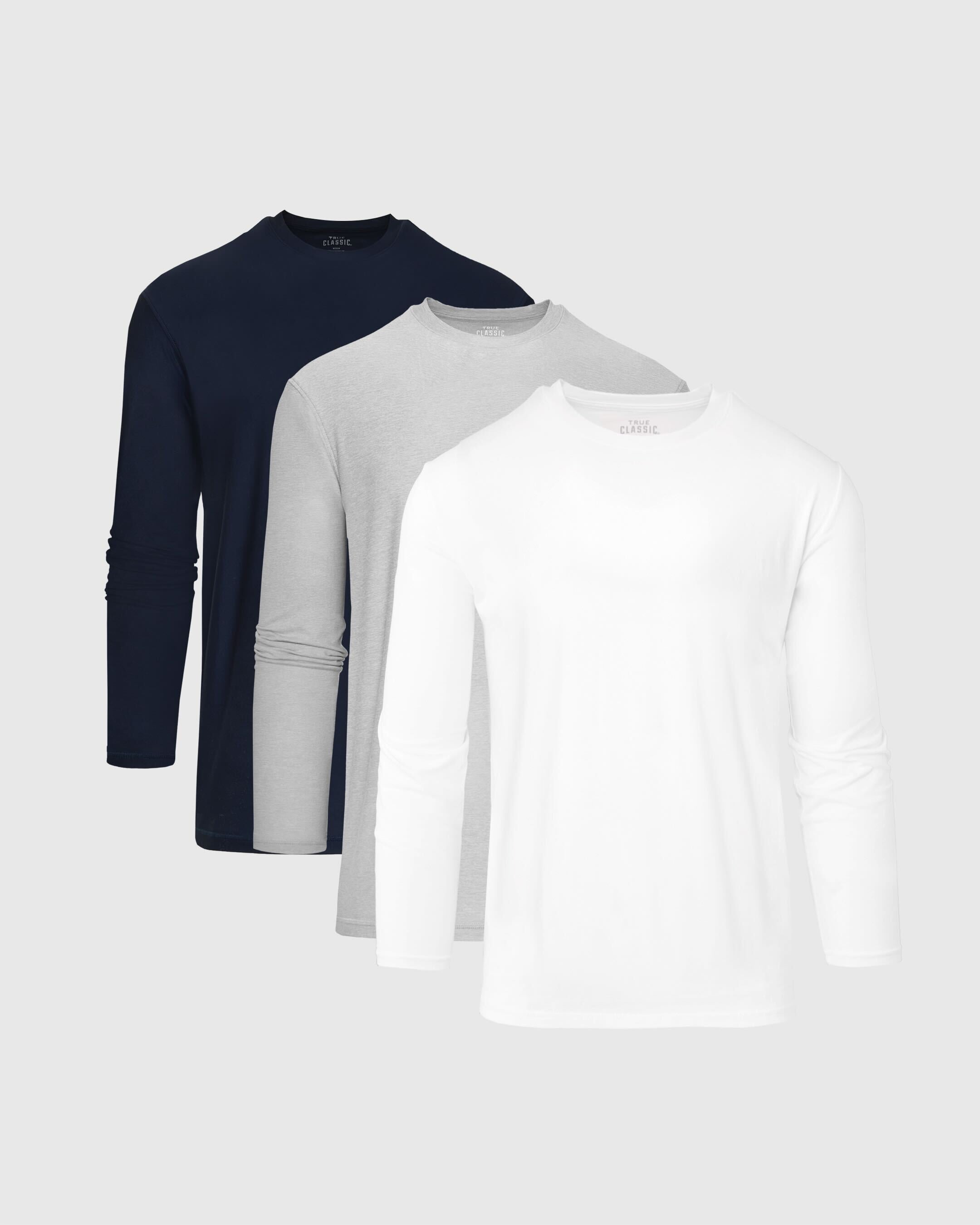 Everyday Essentials Active Long Sleeve Crew 3-Pack