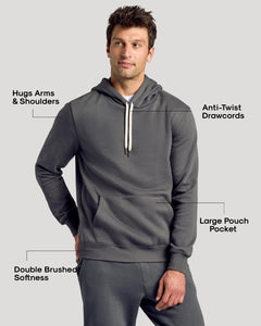 True ClassicCarbon Fleece French Terry Pullover Hoodie