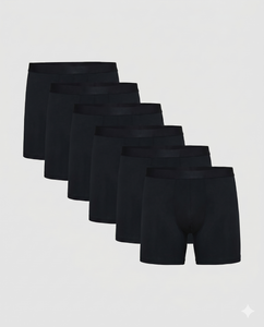 True ClassicBlack Boxer Briefs 6-Pack