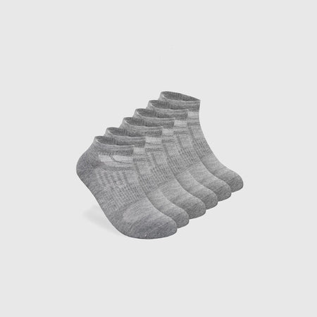Heather Gray Ankle Socks 3 Pack
