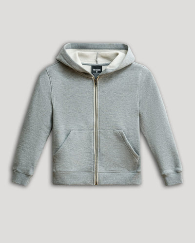 Boys' Fleece Full Zip Hoodie  - Medium Heather Gray