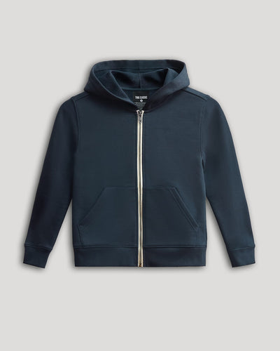 Boys' Fleece Full Zip Hoodie  - Navy