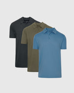 Heather Polo 3-Pack