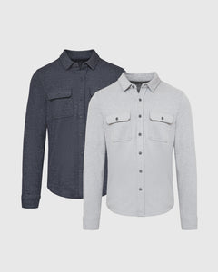 True ClassicHeather Long Sleeve Sweater Shirt 2-Pack