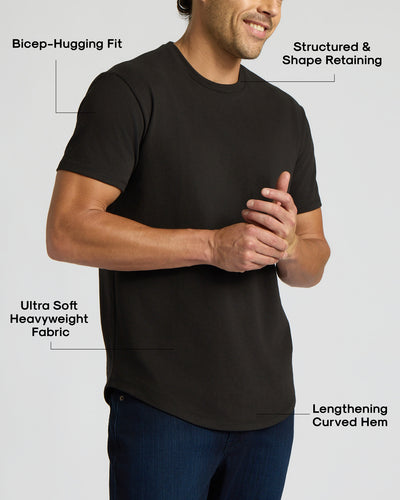 Heavyweight Curved Hem Crew