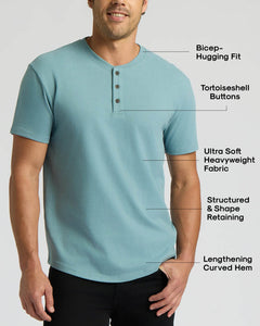 True ClassicCitadel Heavyweight Curved Hem Henley