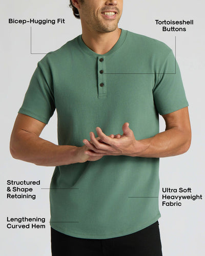 Heavyweight Curved Hem Henley
