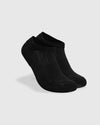 Black Ankle Socks Single, seamless, low-cut design with contour seam construction.