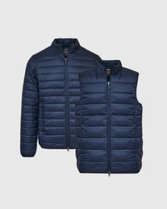 True ClassicNavy Puffer Jacket and Vest 2-Pack