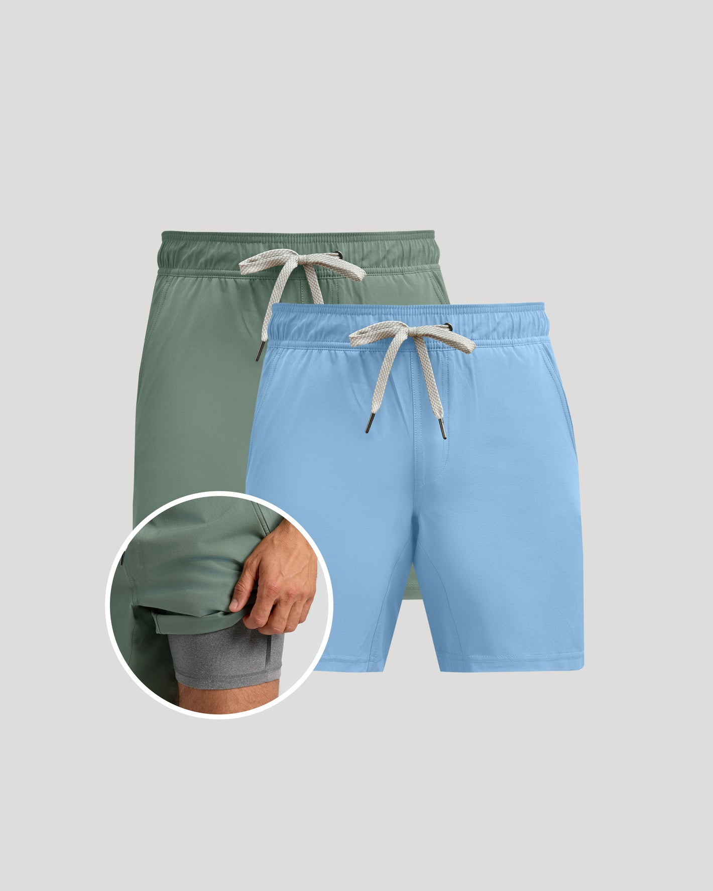 Juniper & Coast Active Quick Dry Short 2-Pack with built-in liner.